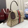 Borse Firmate Replica a mano media Gucci Paparazzo 875018 Marrone