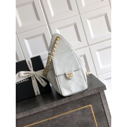 Borse Firmate Replica a secchiello/a spalla Chanel 25 piccola AS5631 pelle trapuntata caviar bianco