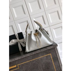Borse Firmate Replica a secchiello/a spalla Chanel 25 piccola AS5631 pelle trapuntata caviar bianco