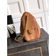 Borsa a secchiello/a spalla Chanel 25 piccola AS5631 pelle trapuntata caviar Marrone