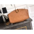 Borsa a secchiello/a spalla Chanel 25 piccola AS5631 pelle trapuntata caviar Marrone