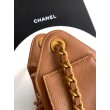 Borsa a secchiello/a spalla Chanel 25 piccola AS5631 pelle trapuntata caviar Marrone