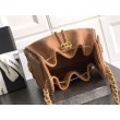 Borsa a secchiello/a spalla Chanel 25 piccola AS5631 pelle trapuntata caviar Marrone