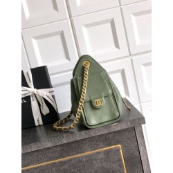 Borse Replica a secchiello/a spalla Chanel 25 piccola AS5631 pelle trapuntata caviar Verde