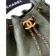 Borse Replica a secchiello/a spalla Chanel 25 piccola AS5631 pelle trapuntata caviar Verde