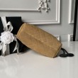 Borsa a secchiello Chanel AP5317 con coulisse scamosciata marrone