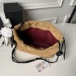 Borsa a secchiello Chanel AP5317 con coulisse scamosciata marrone