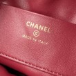 Borsa a secchiello Chanel AP5317 con coulisse scamosciata marrone