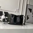 Borsa a secchiello trapuntata Chanel 26s con coulisse AP5317 Nero