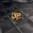Borsa a secchiello trapuntata Chanel 26s con coulisse AP5317 Nero