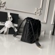 Borsa a secchiello trapuntata Chanel 26s con coulisse AP5317 Nero