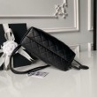 Borsa a secchiello trapuntata Chanel 26s con coulisse AP5317 Nero
