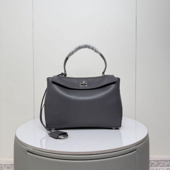 Borsa a tracolla Balenciaga Rodeo media grigia