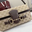 Borse Firmate Replica a tracolla media Gucci Horsebit Ristretto A0020Y marrone