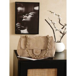 Qualità superiore replica Chanel Maxi Flap scamosciata Marrone