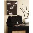 Borsa Chanel Maxi Flap scamosciata Nero