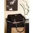 Borsa Chanel Maxi Flap scamosciata Nero