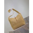 Borsa hobo YSL Saint Laurent Le 5 &agrave; 7 in rafia Naturale