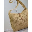 Borsa hobo YSL Saint Laurent Le 5 &agrave; 7 in rafia Naturale