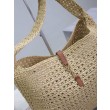 Borsa hobo YSL Saint Laurent Le 5 &agrave; 7 in rafia Naturale