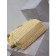 Borsa hobo YSL Saint Laurent Le 5 &agrave; 7 in rafia Naturale