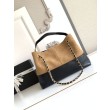 Borse Replica shopping Chanel 25A piccola stile Hobo AS5634 scamosciata/agnello Marrone/Nero