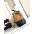 Borse Replica shopping Chanel 25A piccola stile Hobo AS5634 scamosciata/agnello Marrone/Nero