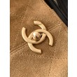 Borse Replica shopping Chanel 25A piccola stile Hobo AS5634 scamosciata/agnello Marrone/Nero