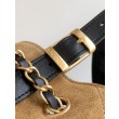 Borse Replica shopping Chanel 25A piccola stile Hobo AS5634 scamosciata/agnello Marrone/Nero