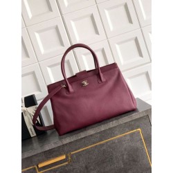 Qualità superiore replica tote Chanel Executive Cerf Borgogna