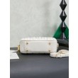Borse Replica Alta Qualità tote Miu Miu Arcadie nappa trapuntata 5BB123 Bianco