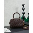 Borsa tote Miu Miu Arcadie nappa trapuntata 5BB123 Borgogna