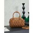 Borse Imitazioni tote Miu Miu Arcadie nappa trapuntata 5BB123 marrone