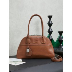 Borse Imitazioni tote Miu Miu Vivant nappa 5BB199 marrone