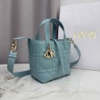Borsa tote verticale Dior Toujours piccola Blu