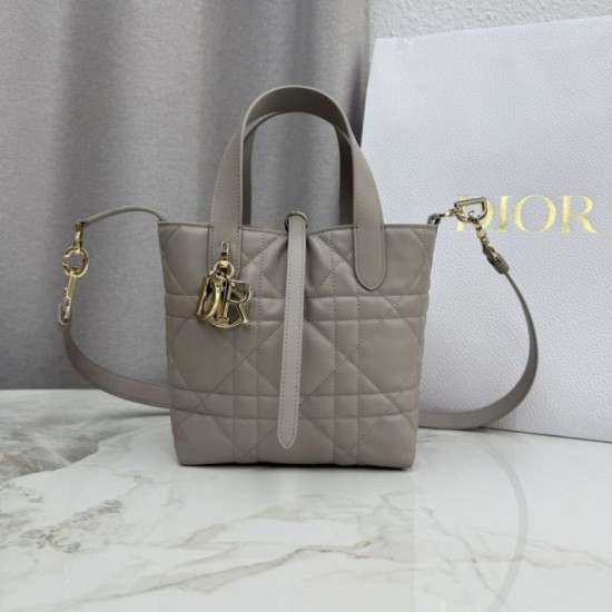 Qualità superiore replica tote verticale Dior Toujours piccola Grigia