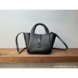 Borsa tote YSL Saint Laurent Le 5 &agrave; 7 Bea Baby nera