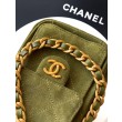 Borse Chanel 25 Mini Hobo AS5631 pelle di vitello scamosciata Verde