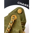 Borse Chanel 25 Mini Hobo AS5631 pelle di vitello scamosciata Verde