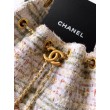 Borse Chanel 25 piccola Hobo tweed multicolore AS5631 bianca