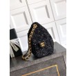 Borse Chanel 25 piccola Hobo tweed multicolore AS5631 Nero
