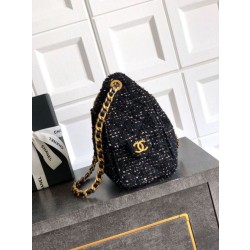 Borse Chanel 25 piccola Hobo tweed multicolore AS5631 Nero