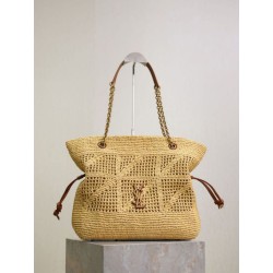 Borse shopping Jamie YSL Saint Laurent Rafia
