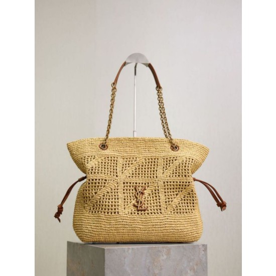 Borse shopping Jamie YSL Saint Laurent Rafia