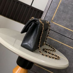 Replica di lusso Borsa a mano Chanel classica Flap A1112 nera 20/25cm Imitazioni Cloni Borsa a mano Chanel classica Flap A1112 nera 20/25cm firmate