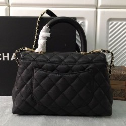 Replica di lusso Borsa a mano Chanel Coco nera 23/28cm 02 Imitazioni Cloni Borsa a mano Chanel Coco nera 23/28cm 02 firmate