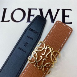 Cloni Cintura reversibile Loewe Anagram 32mm Marrone/Blu firmate