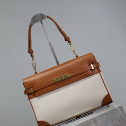 Replica di lusso Borsa a tracolla con manico superiore YSL Saint Laurent Manhattan marrone Imitazioni Cloni Borsa a tracolla con manico superiore YSL Saint Laurent Manhattan marrone firmate
