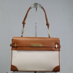 Cloni Borsa a tracolla con manico superiore YSL Saint Laurent Manhattan marrone firmate