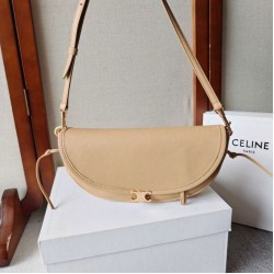 Cloni Borsa Celine Halfmoon piccola morbida Triomphe albicocca firmate